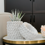 Handmade Concrete Skull Pile Planter | Gothic Home Decor