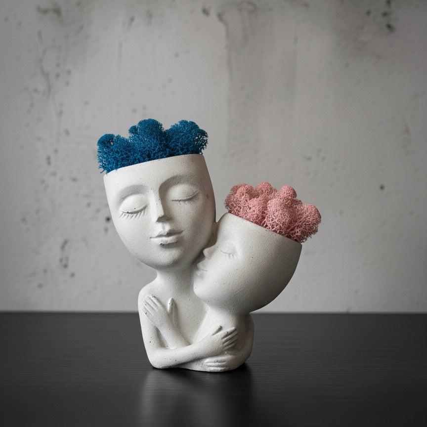 The Eternal Embrace: Concrete Airplant & Moss Display