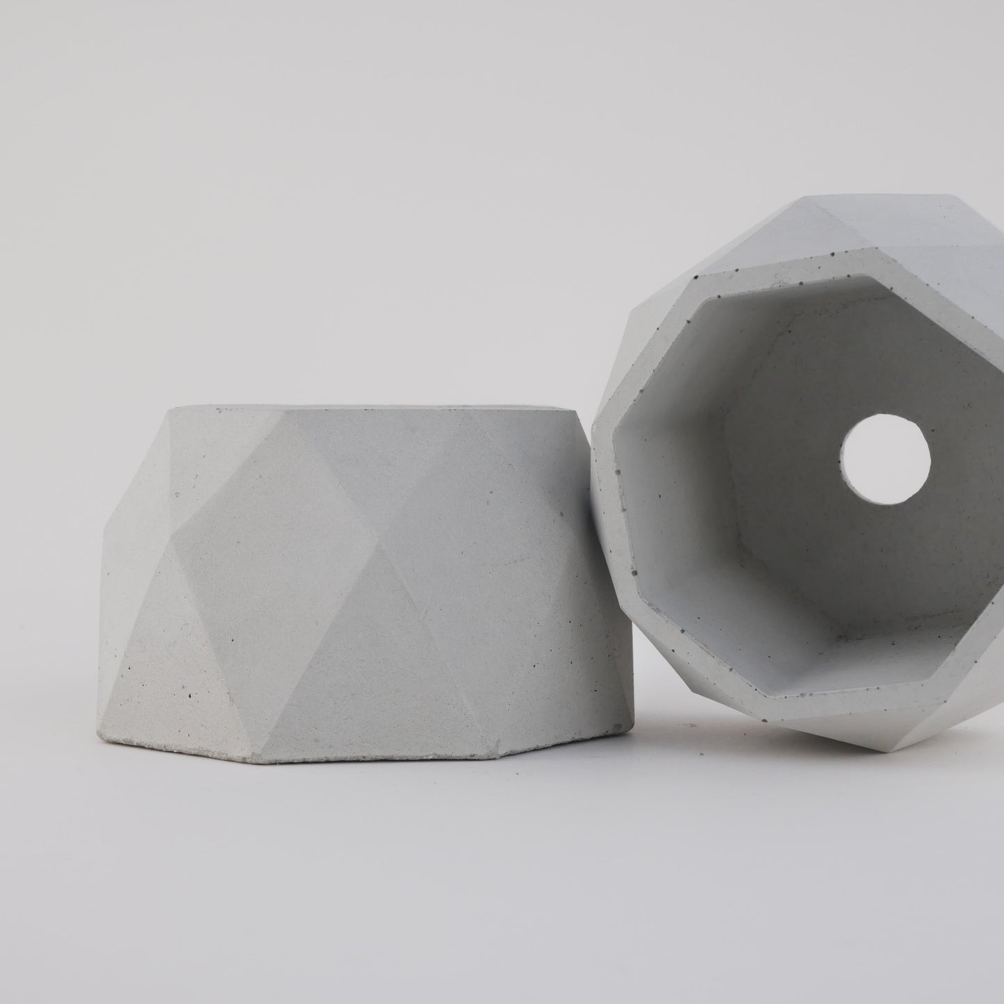 The Facet: Modern Geometric Concrete Cactus Pot
