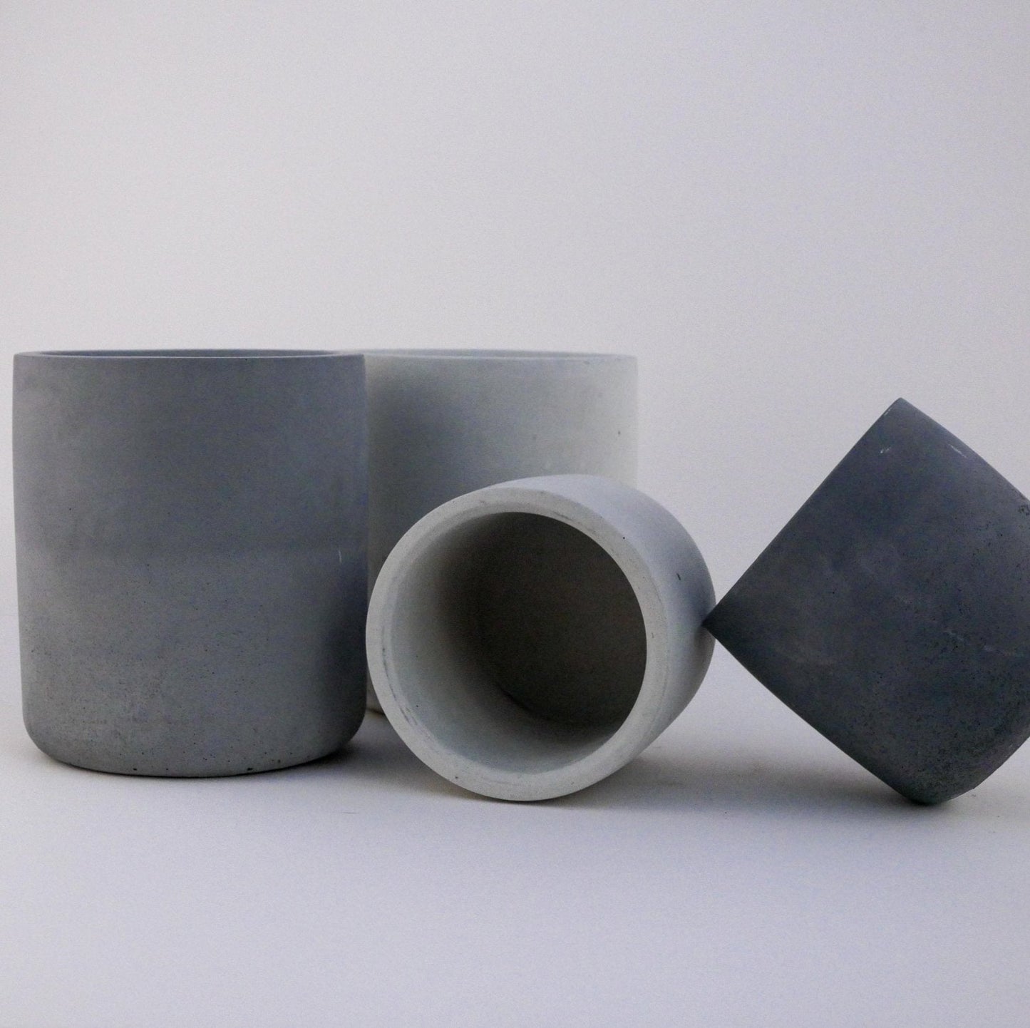 Simplistic Round Concrete Planters