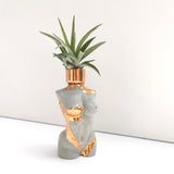 Handcrafted Male Body Shape AirPlant Holder in Copper or Gold