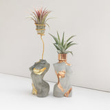 Handcrafted Male Body Shape AirPlant Holder in Copper or Gold