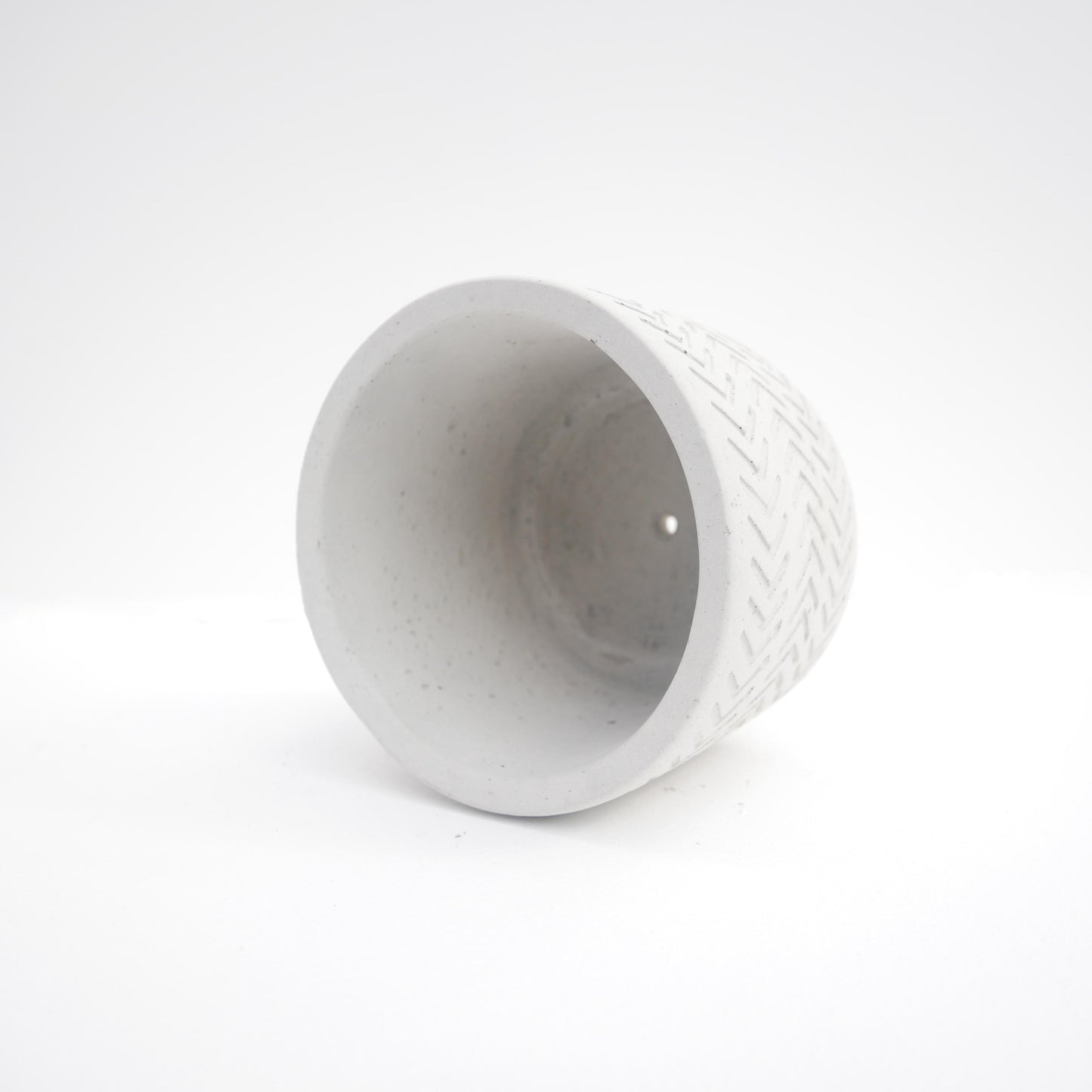 The Tectonic: Chevron Pattern Concrete Planter