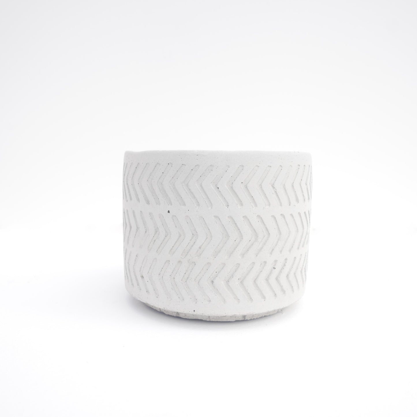 The Tectonic: Chevron Pattern Concrete Planter