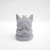 Meditating French Bulldog with Golden Crown